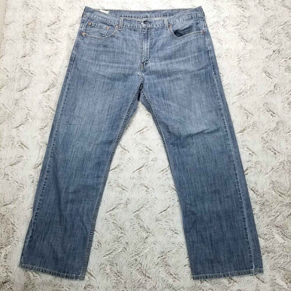 Levis 569 Mens Jeans 38×32 Blue Regular Straight Medium Wash Denim‎